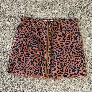 Size 24 leopard Free People Skirt